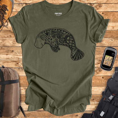 "Manatee Tatoo" graphic T-shirt