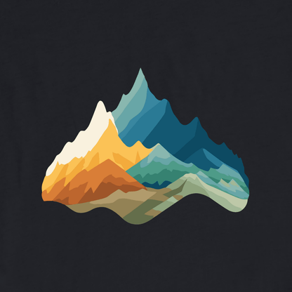 "MountainsHill Colorfull" graphic T-shirt