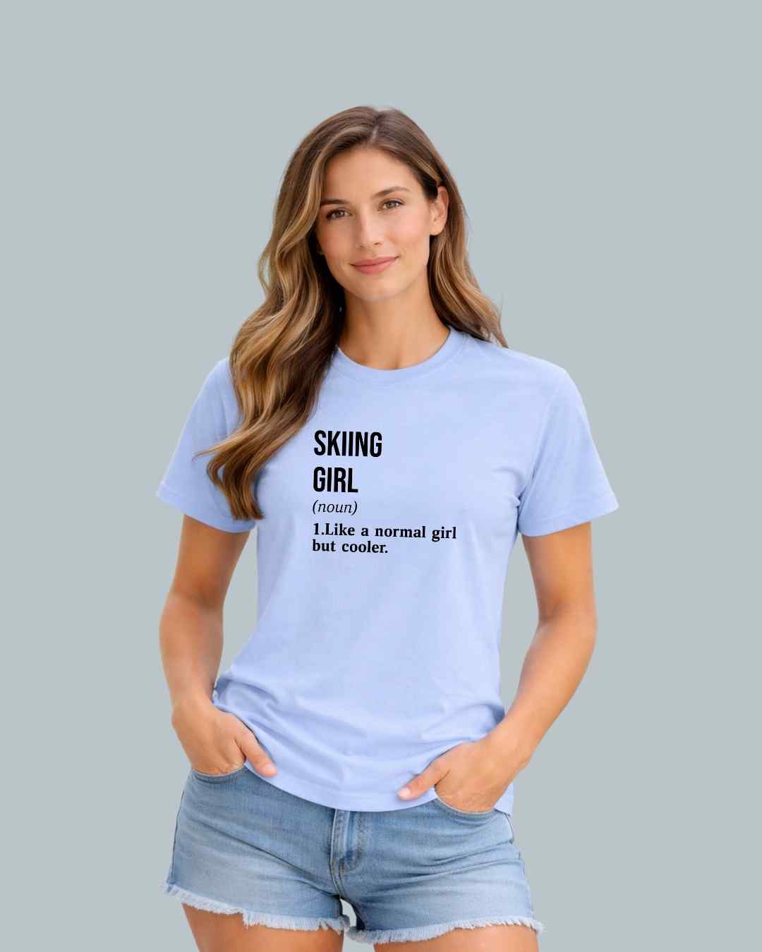 Skiing Girl Definition T-shirt