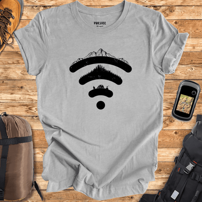 "Natural Wifi Connection" graphic T-shirt