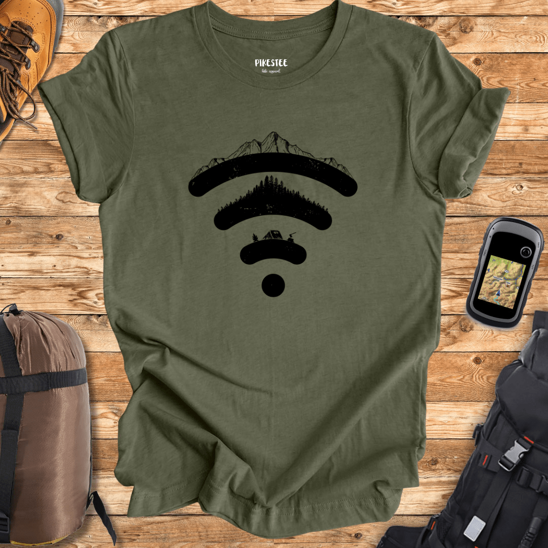 "Natural Wifi Connection" graphic T-shirt