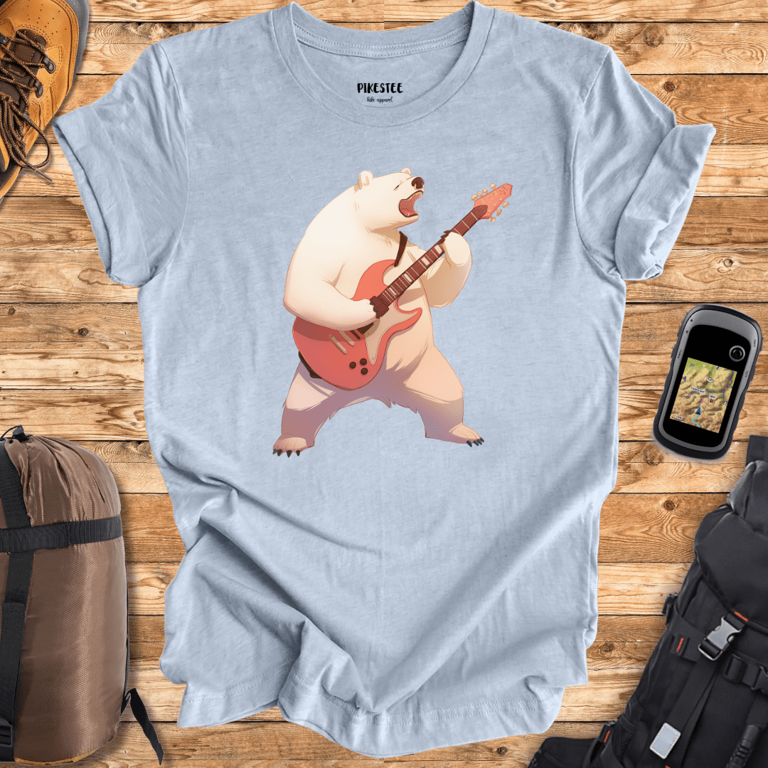 "Polar Guitar Play" graphic T-shirt