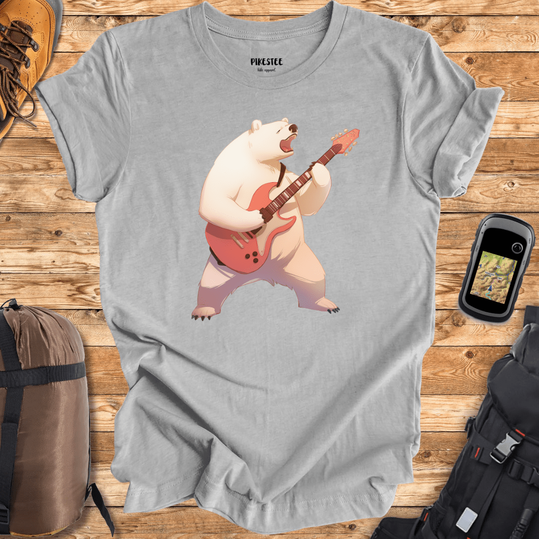 "Polar Guitar Play" graphic T-shirt