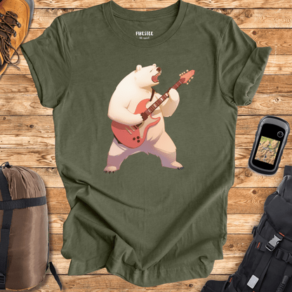 "Polar Guitar Play" graphic T-shirt