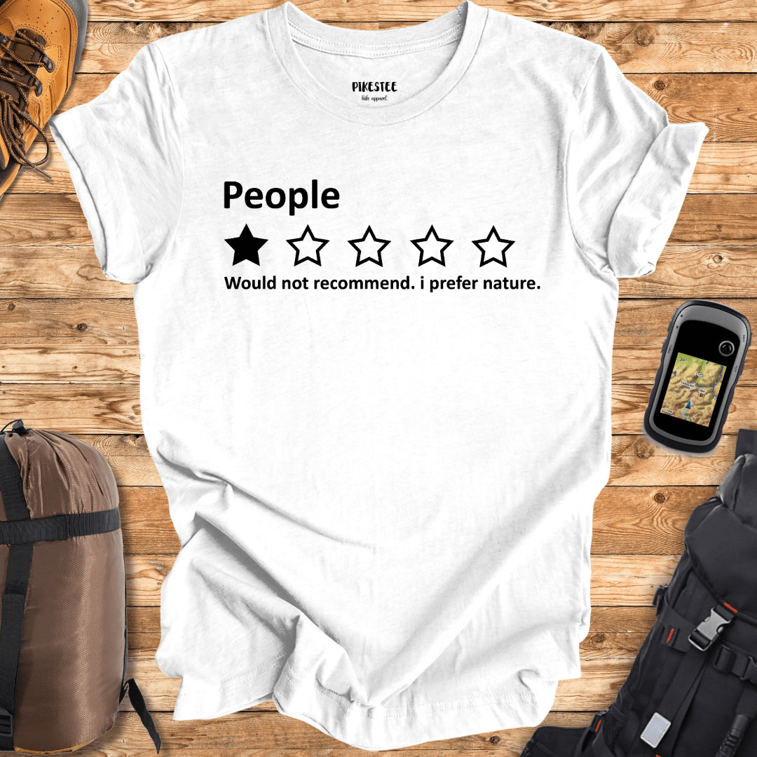 "People Review" graphic T-shirt