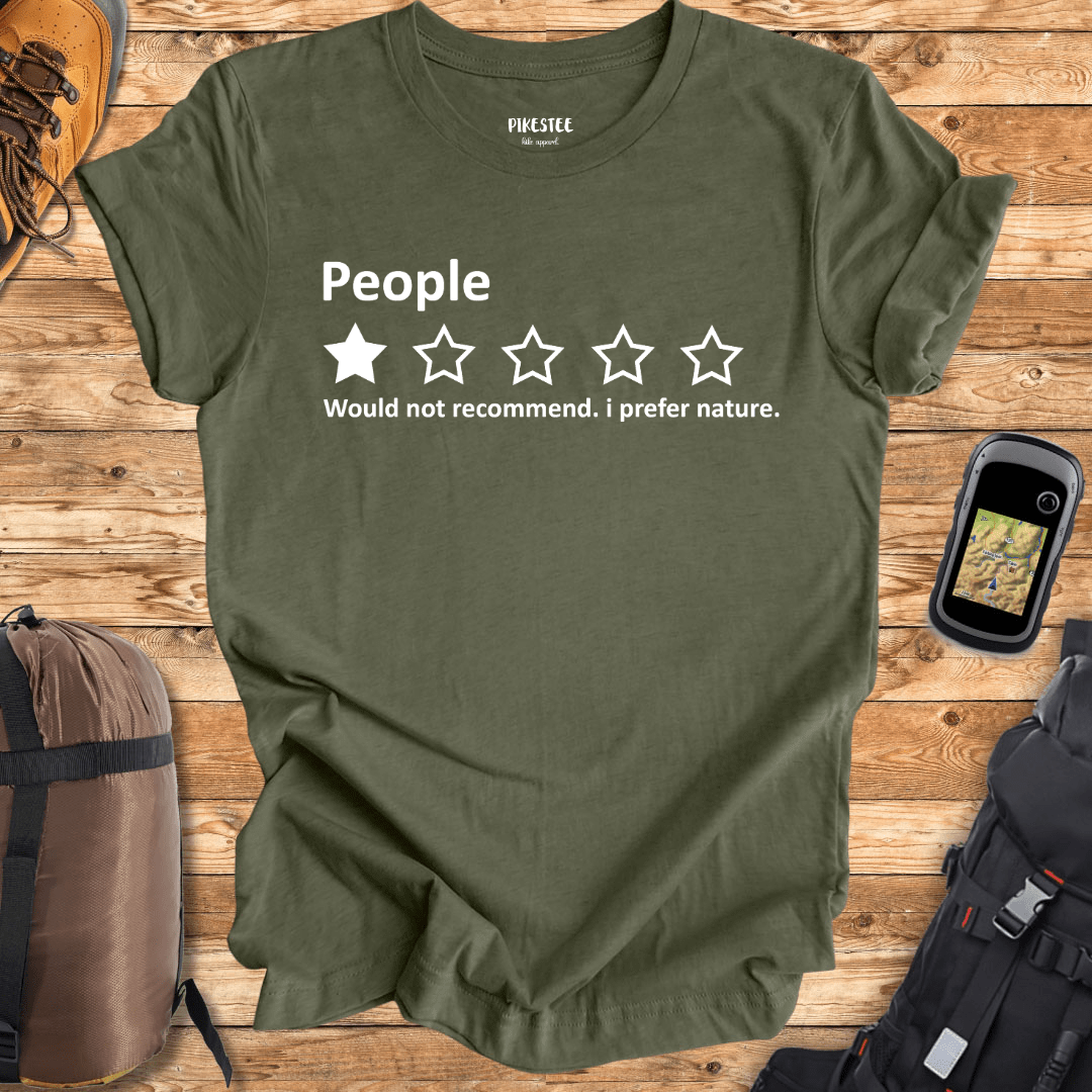 "People Review" graphic T-shirt