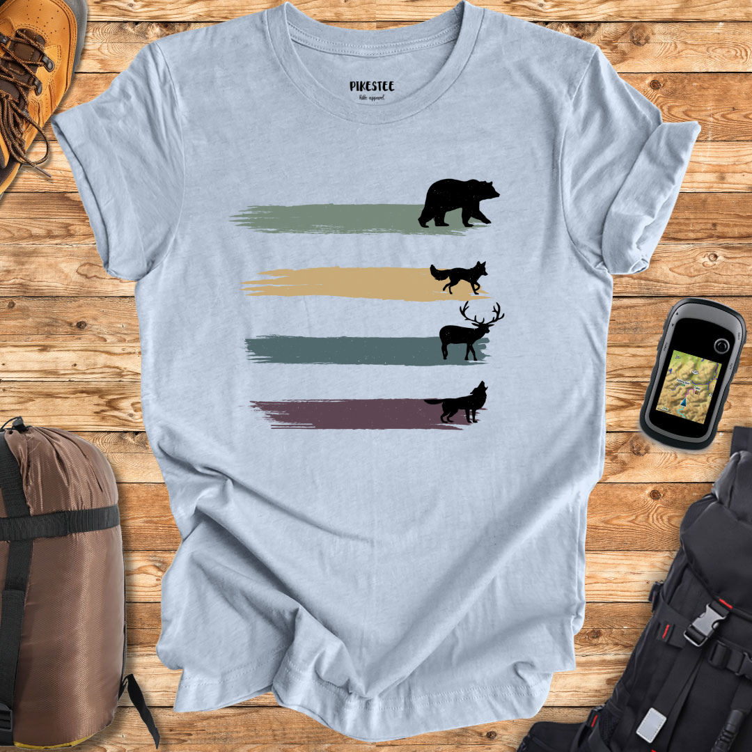 "Wild Animals Paths" graphic T-shirt