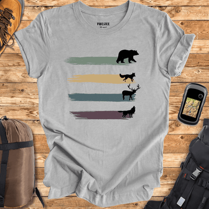 "Wild Animals Paths" graphic T-shirt