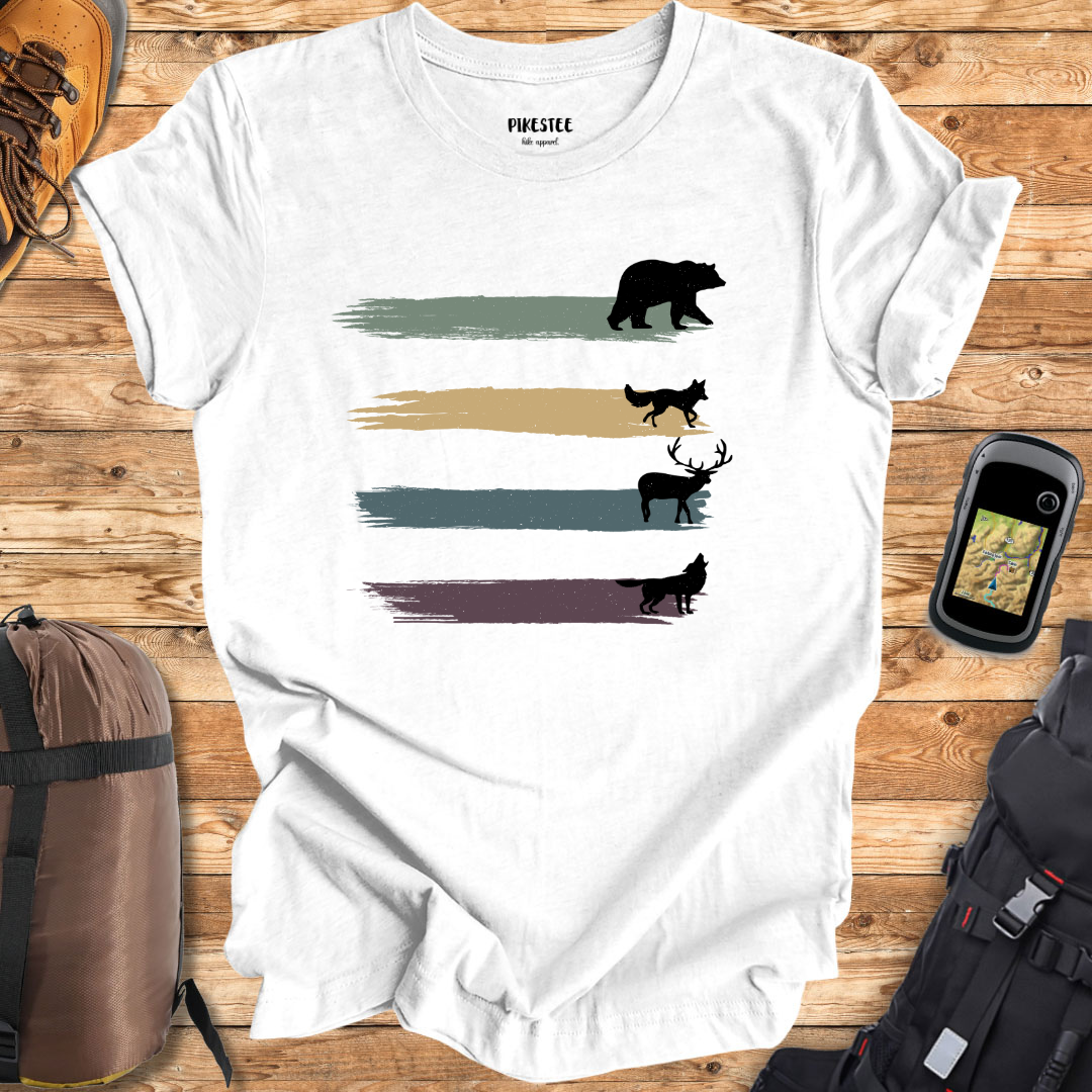 "Wild Animals Paths" graphic T-shirt