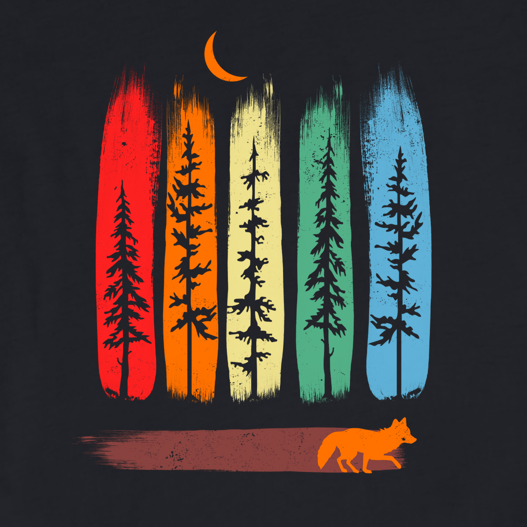 "Fox's Forest" graphic T-shirt