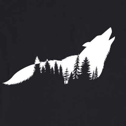 "Wolf Landscape" graphic T-shirt