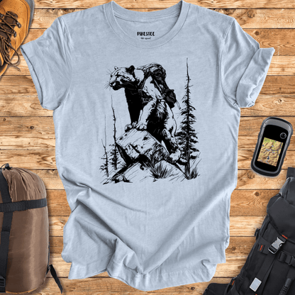 "Cougar Also Wander" Black graphic T-shirt