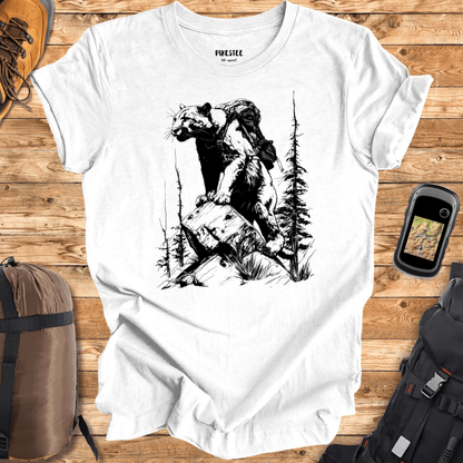 "Cougar Also Wander" Black graphic T-shirt