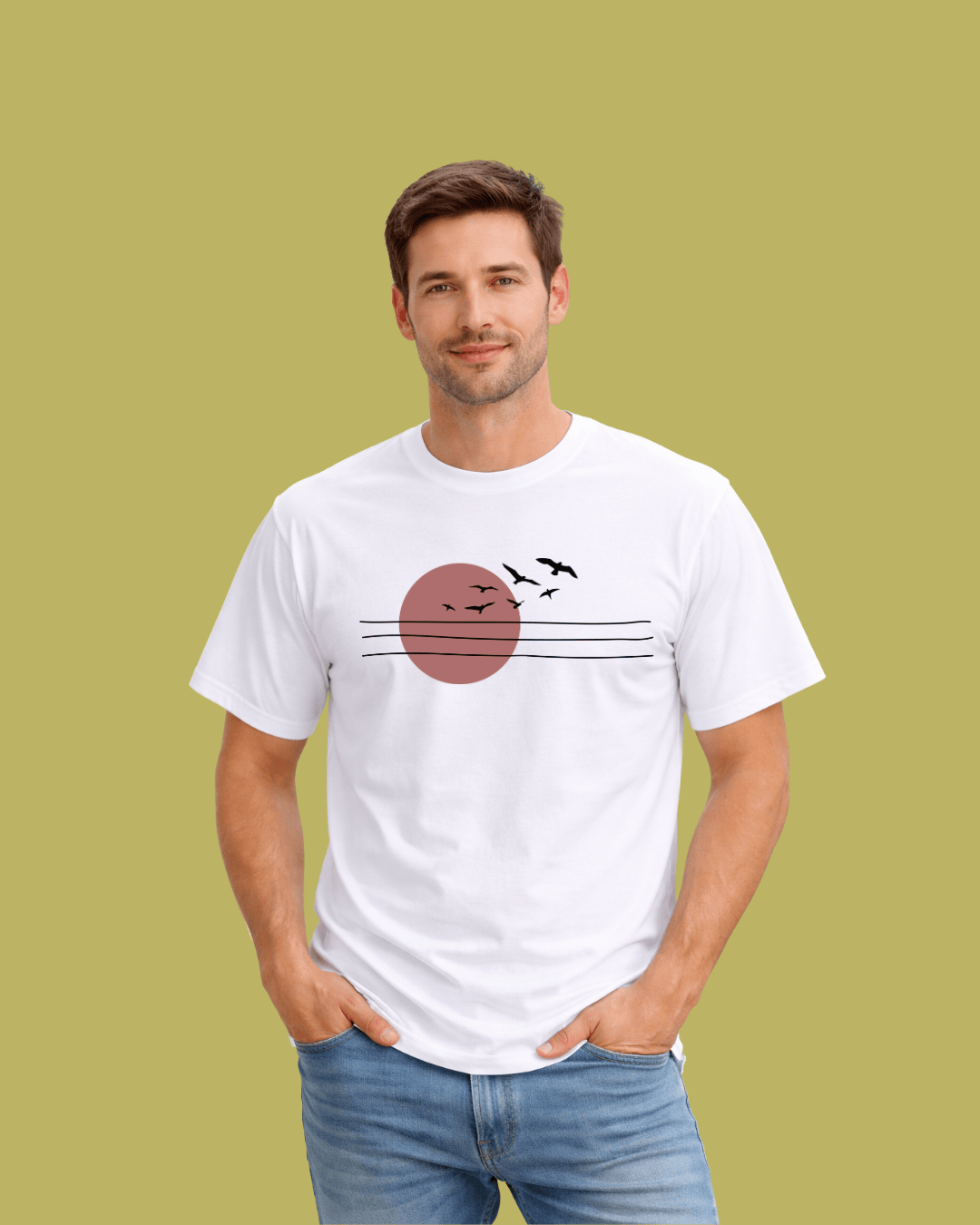 Power Lines And Sun T-shirt