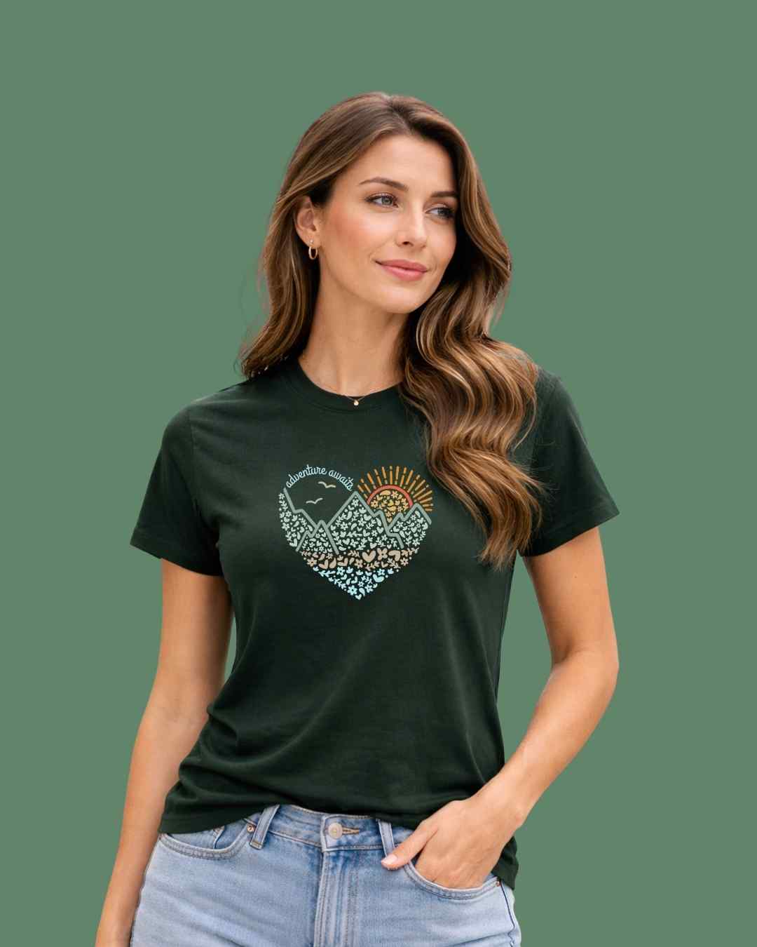 Floral Heart Adventure T-shirt