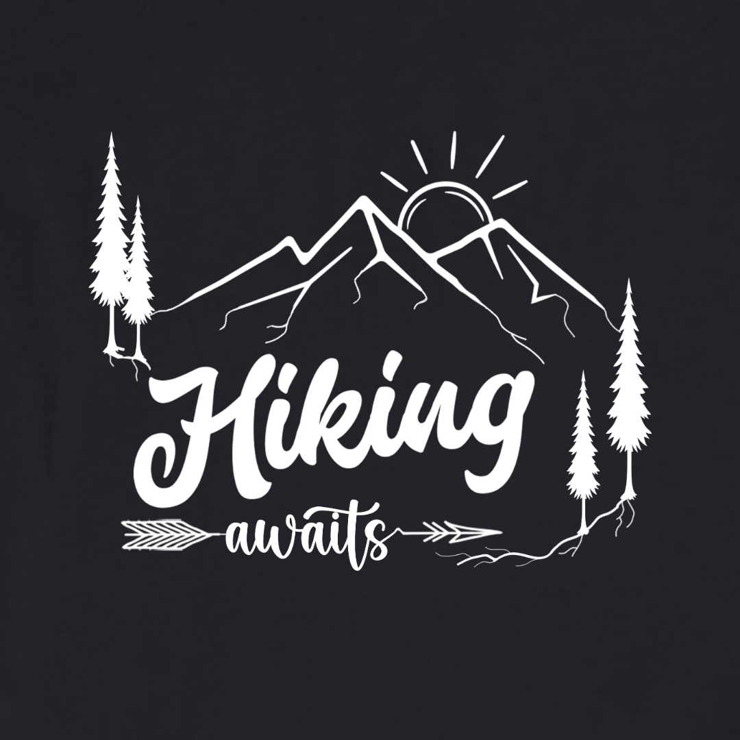 "Hiking Awaits" White T-shirt