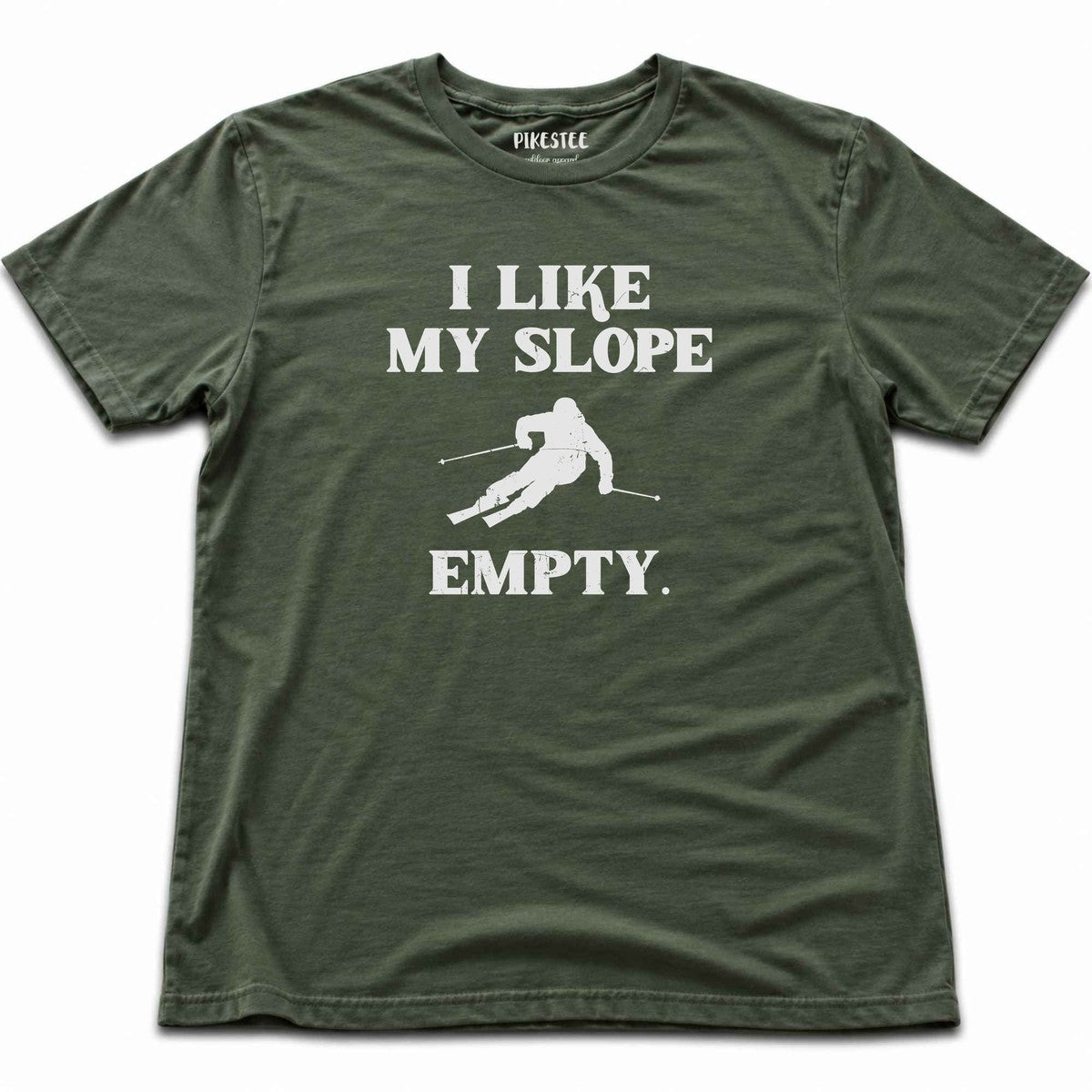 I Like Slope Empty T-shirt - Military Green