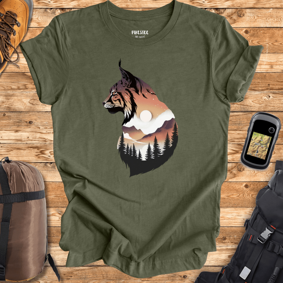 "Lynx Colorfull Landscape" Graphic T-shirt