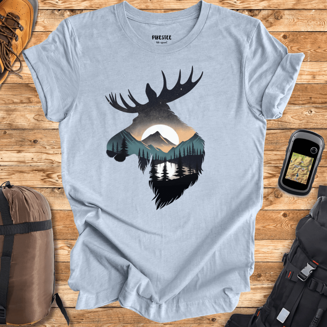 "Moose Colorfull Landscape" Graphic T-shirt