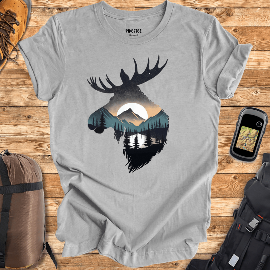 "Moose Colorfull Landscape" Graphic T-shirt