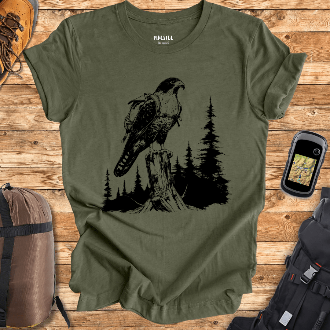 "Falcon Also Wander" graphic T-shirt