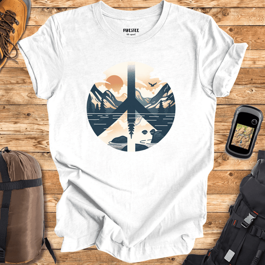 "Colorfull Peace Sign Landscape" graphic T-shirt