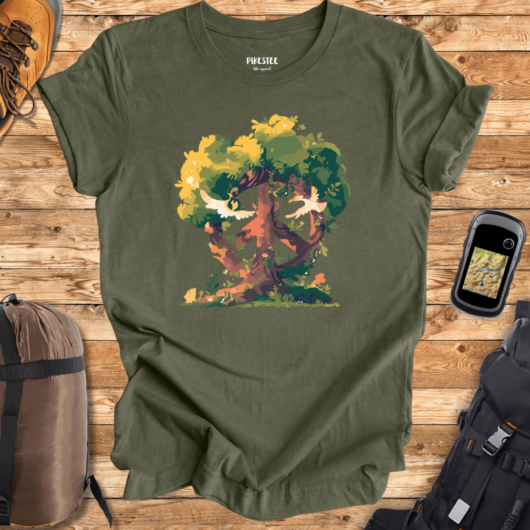 "The Peace Tree Sign" graphic T-shirt