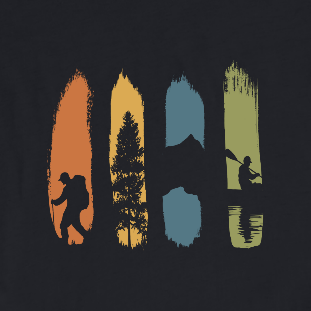 "Hiking Elements" graphic T-shirt