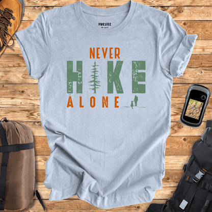 "Never Hike Alone Wander" graphic T-shirt