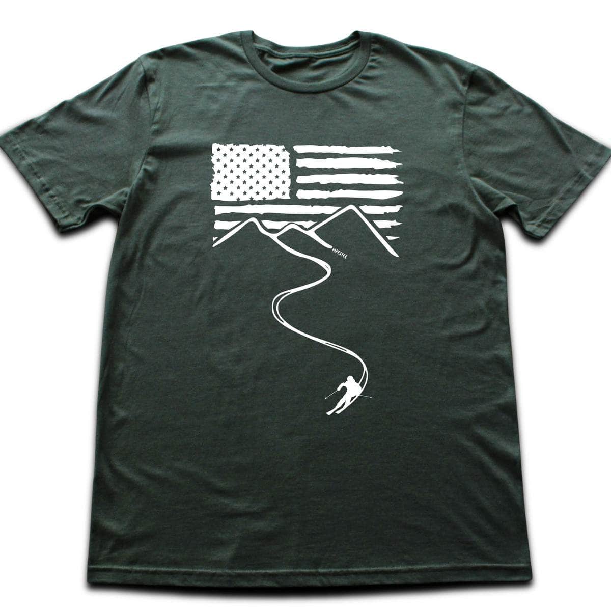 Ski Path Usa T-shirt - Military Green