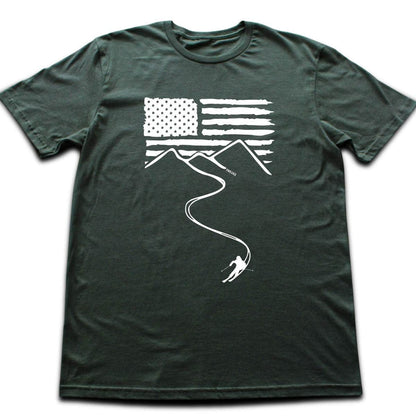 Ski Path Usa T-shirt - Military Green