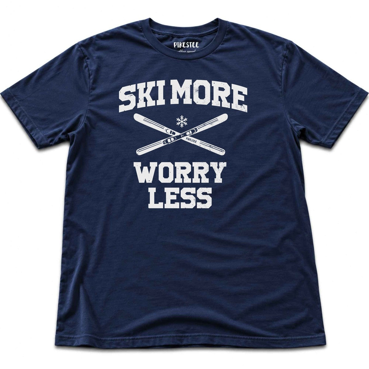 Ski More Worry Less T-shirt - Navy
