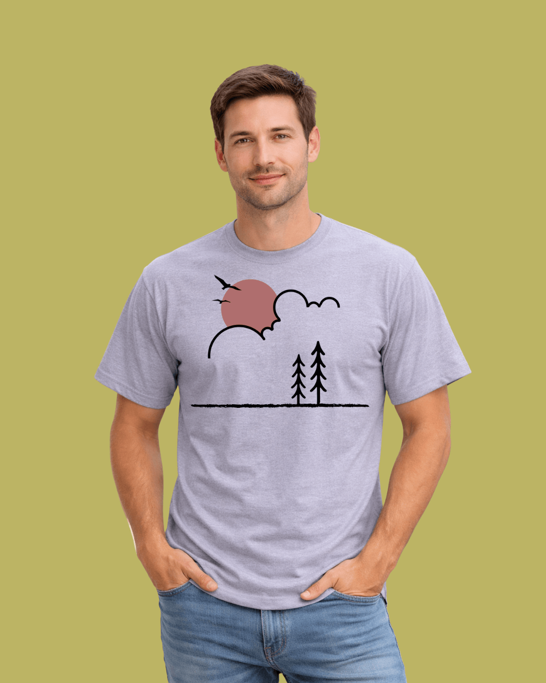Sun And Cloud Minimalist T-shirt