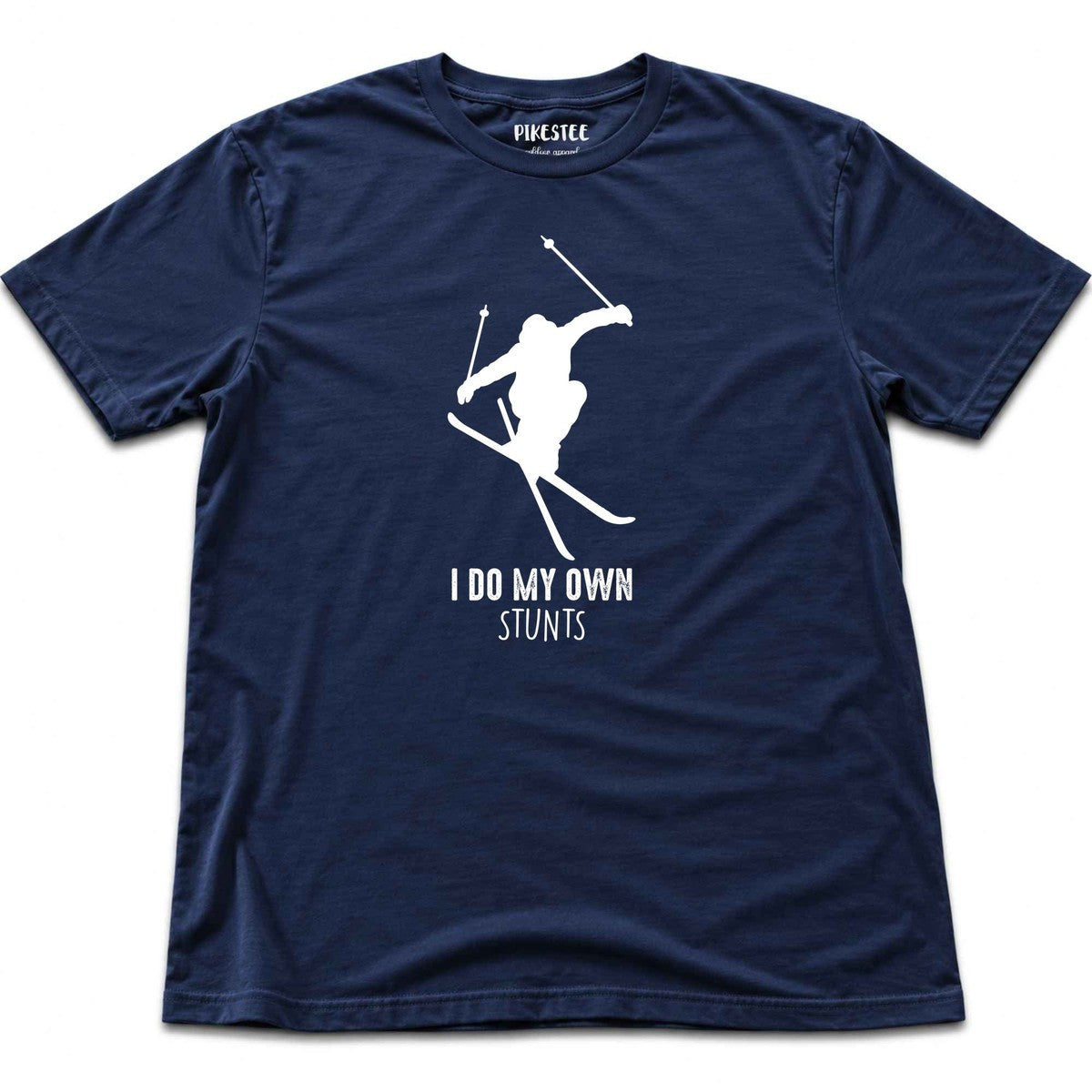 I Do My Own Stunts Ski T-shirt - Navy
