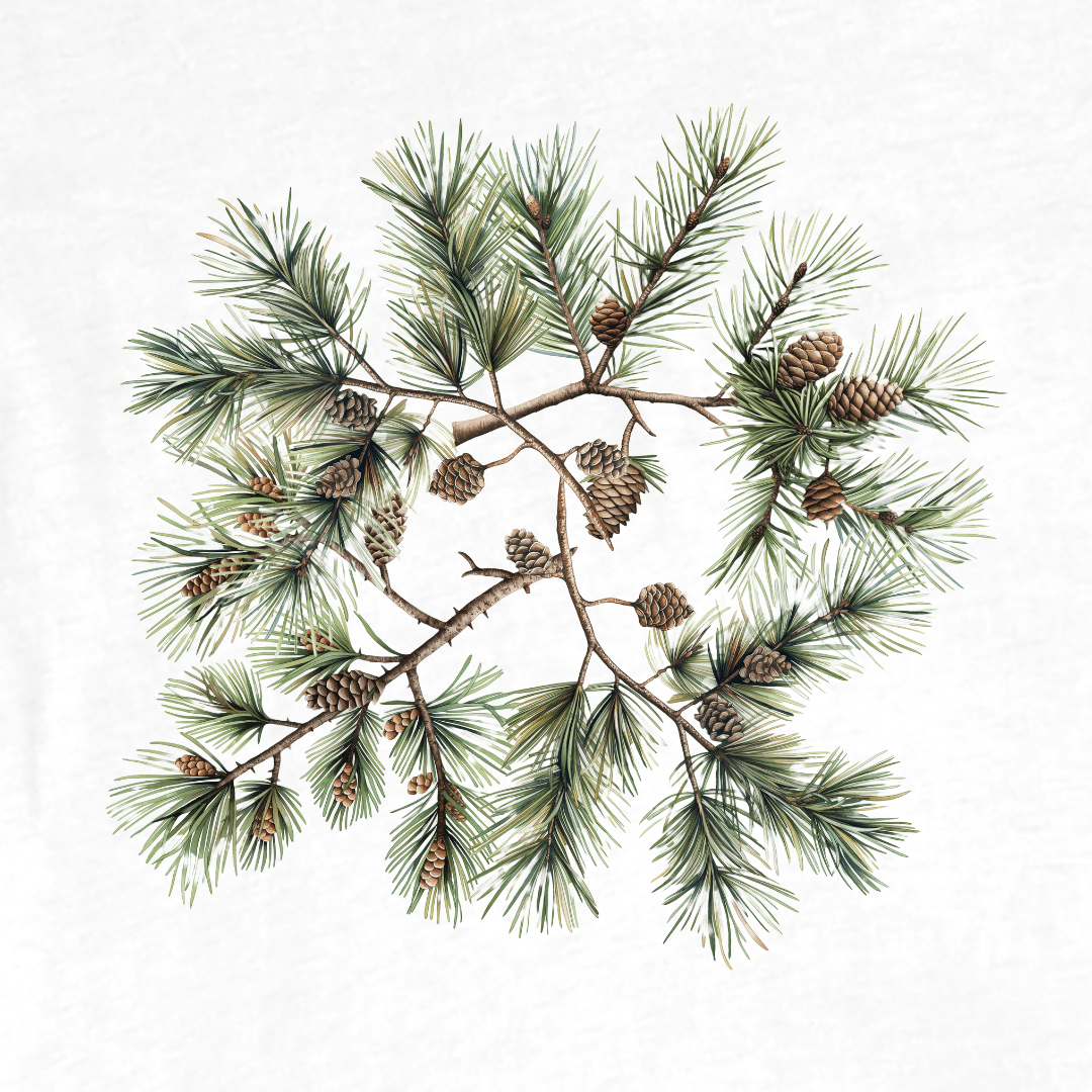 "Pine Branches" graphic T-shirt