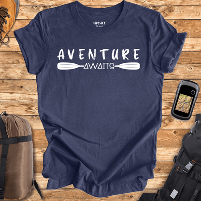 "Adventure Awaits in the Canoe" Graphic T-shirt