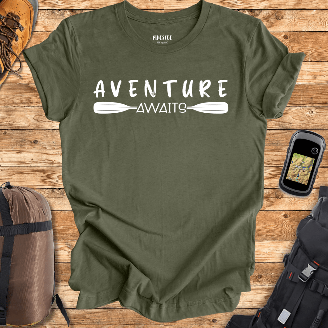 "Adventure Awaits in the Canoe" Graphic T-shirt