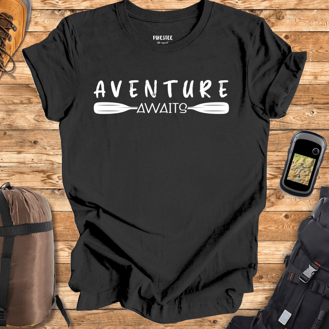 "Adventure Awaits in the Canoe" Graphic T-shirt