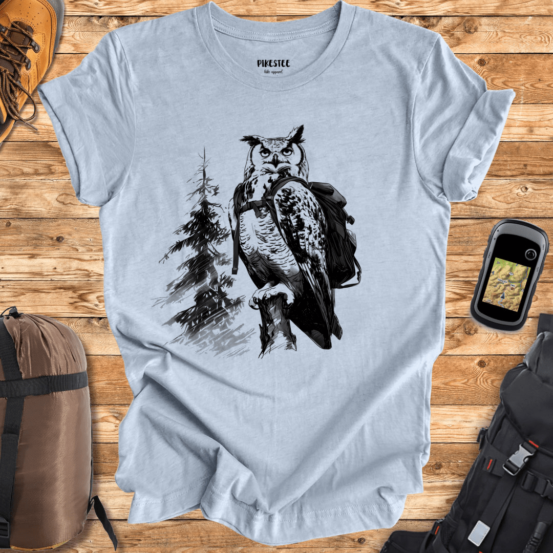 "Eagle Owls Also Wander" graphic T-shirt