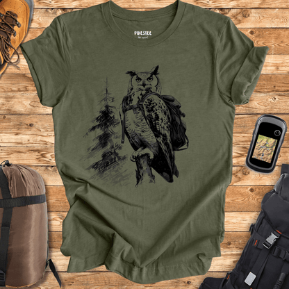 "Eagle Owls Also Wander" graphic T-shirt