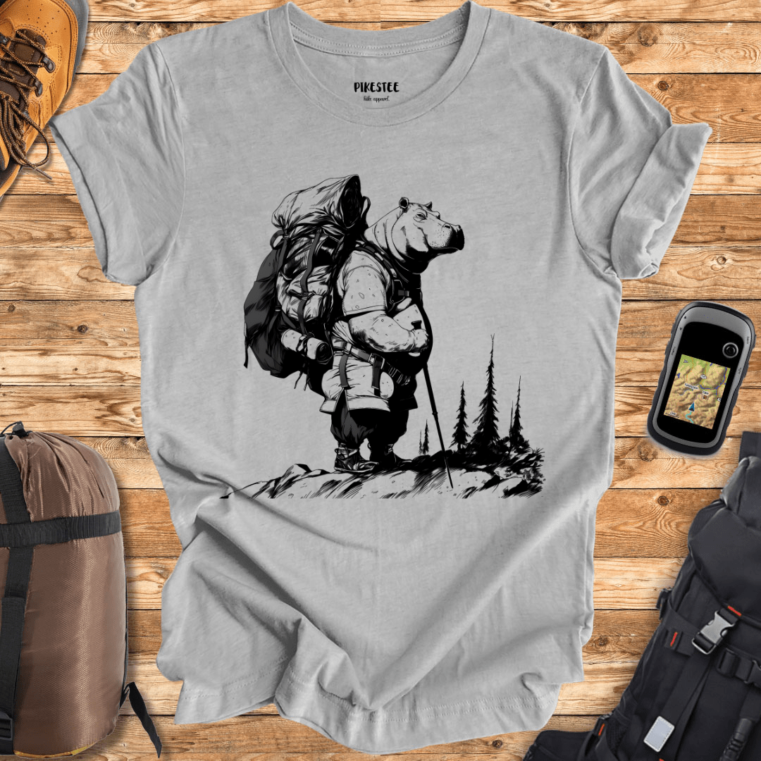 "Hippopotamus Also Wander" graphic T-shirt