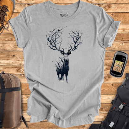 "Deer Make one With Forest" graphic T-shirt