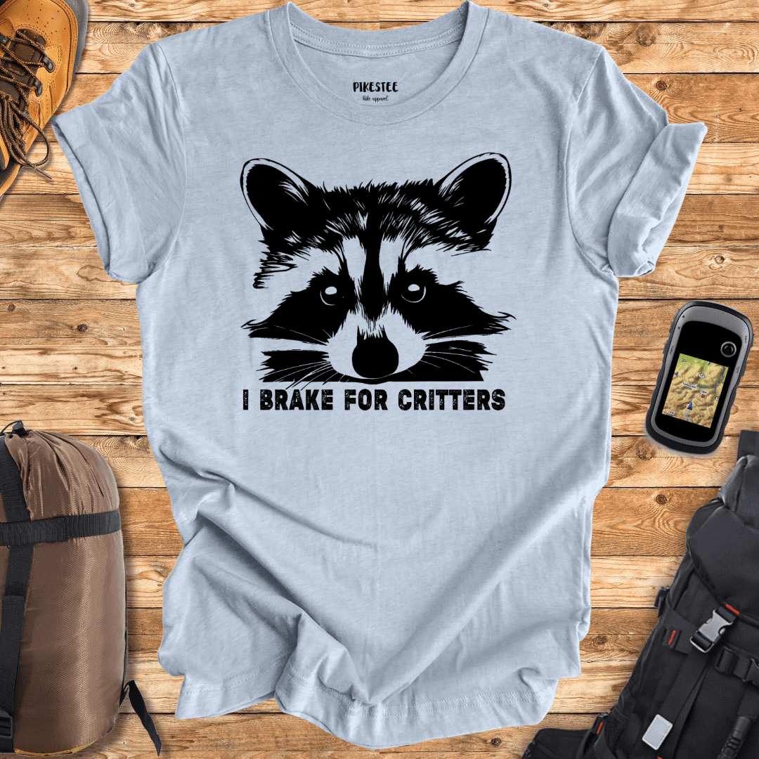 "I Brake For Critters" graphic T-shirt