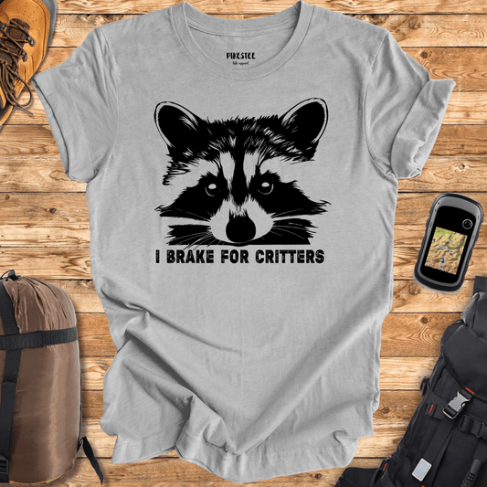 "I Brake For Critters" graphic T-shirt