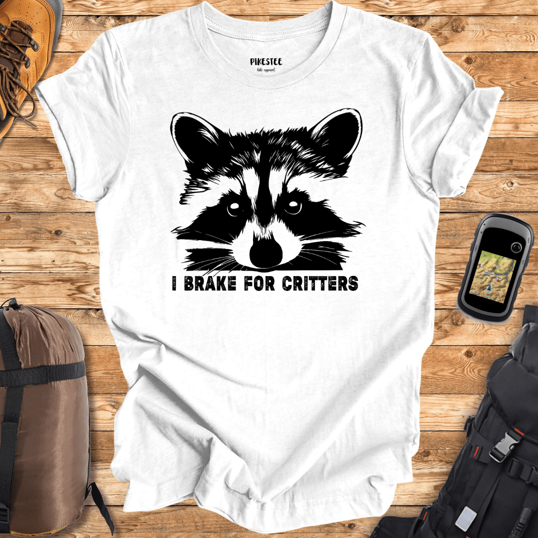 "I Brake For Critters" graphic T-shirt