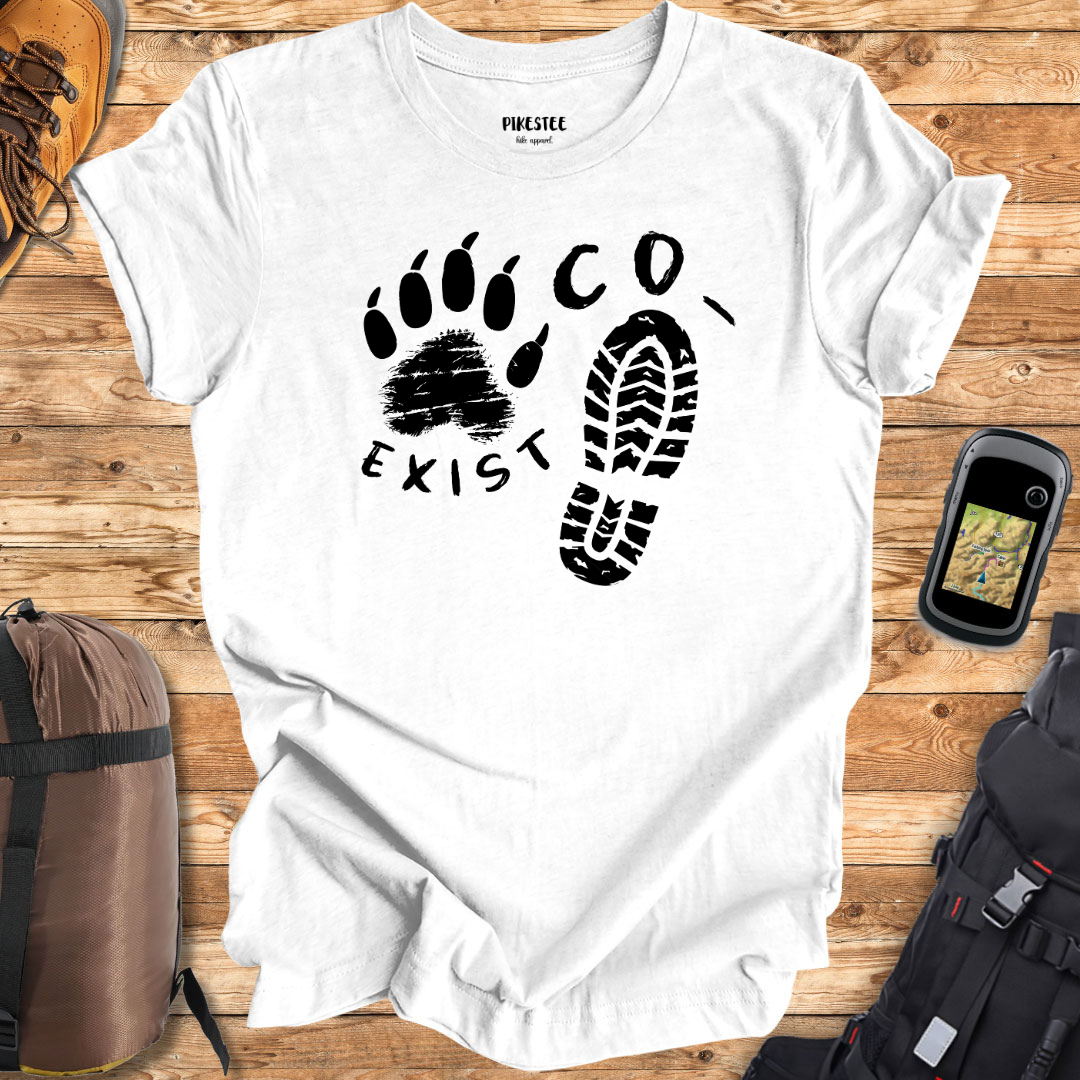 "Co-Exist FootPrints" graphic T-shirt