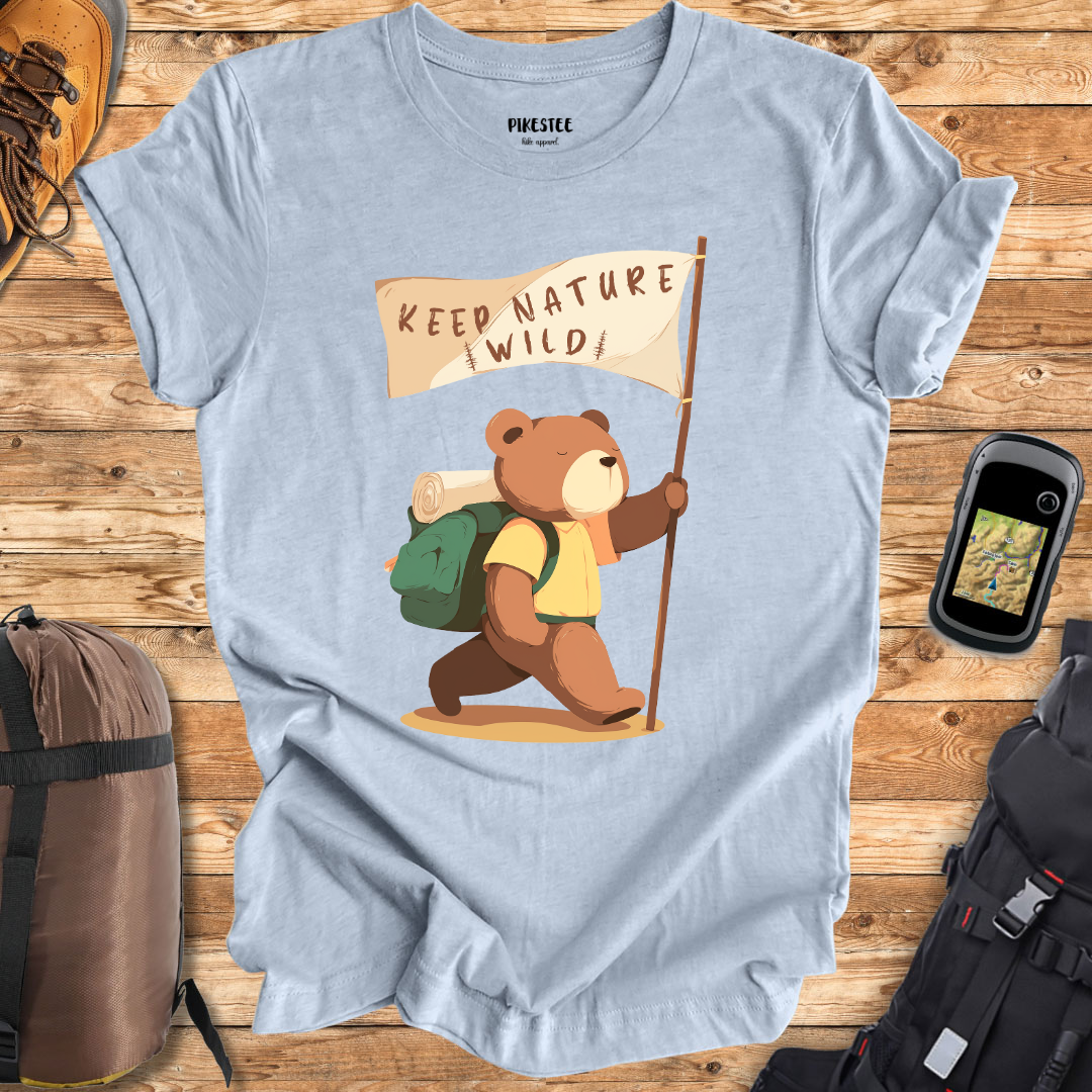 "Keep Nature Wild, Bear's Flag" graphic T-shirt