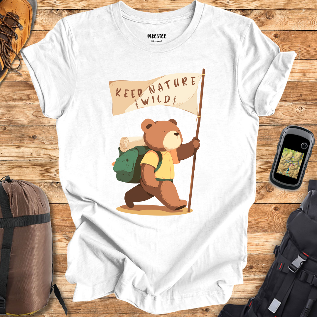 "Keep Nature Wild, Bear's Flag" graphic T-shirt