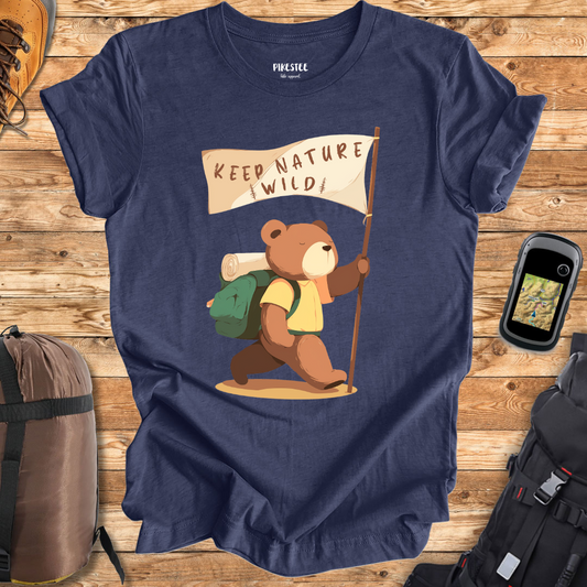 "Keep Nature Wild, Bear's Flag" graphic T-shirt