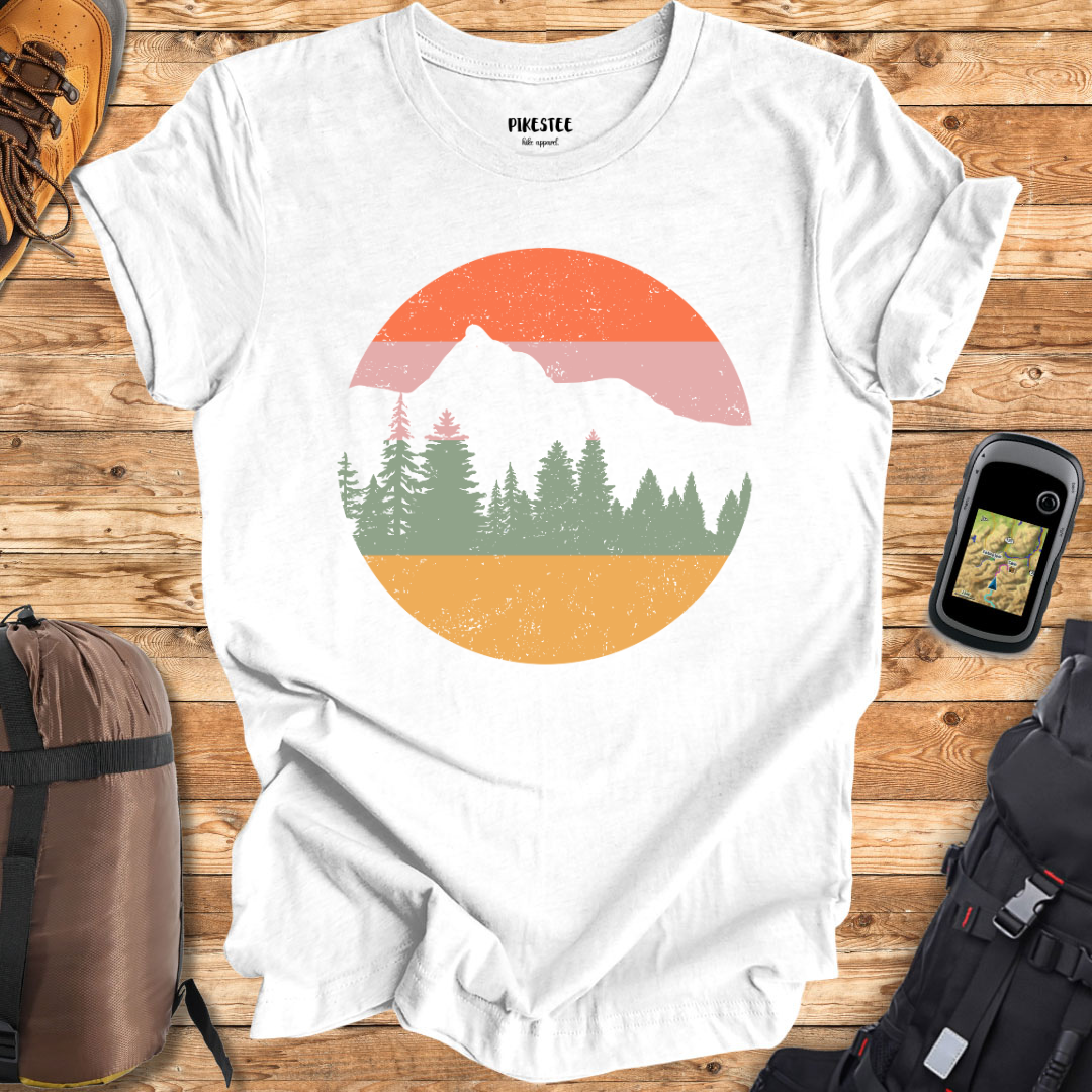 "Forest and hike colorfull Landscape" graphic T-shirt